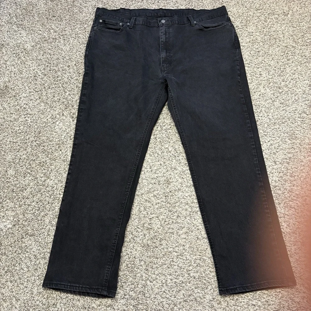 Levi's 541 Men's Black Wash Jeans W44 L32‎ Athletic Taper Stretch